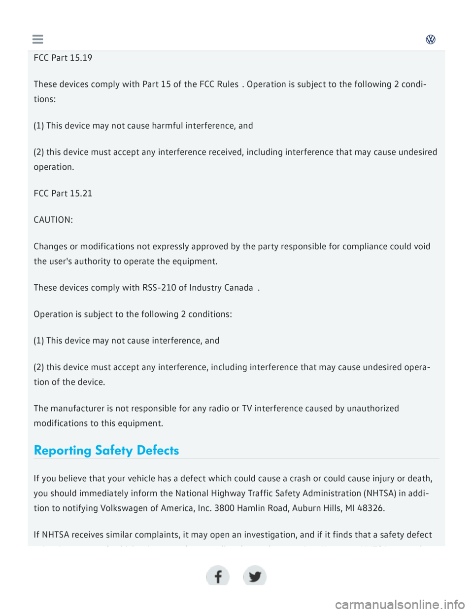 VOLKSWAGEN GOLF 2018  Owners Manual 