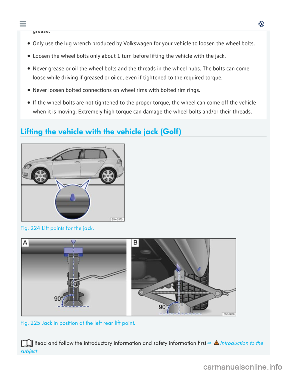 VOLKSWAGEN GOLF 2018  Owners Manual 