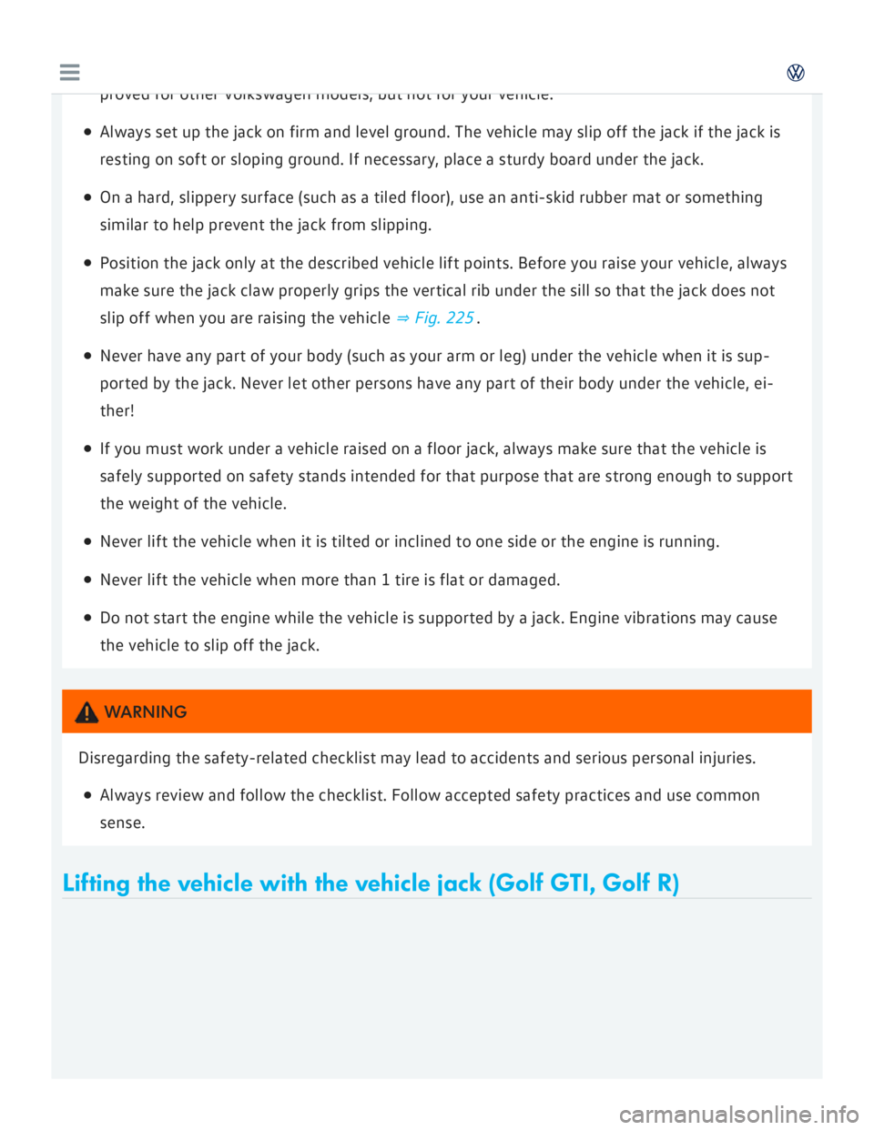 VOLKSWAGEN GOLF 2018  Owners Manual 