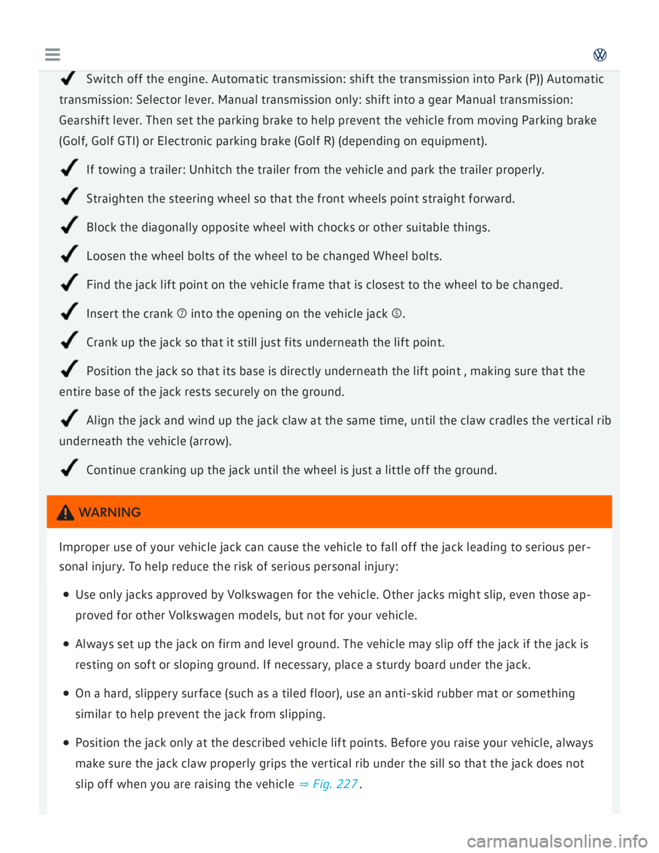VOLKSWAGEN GOLF 2018  Owners Manual 