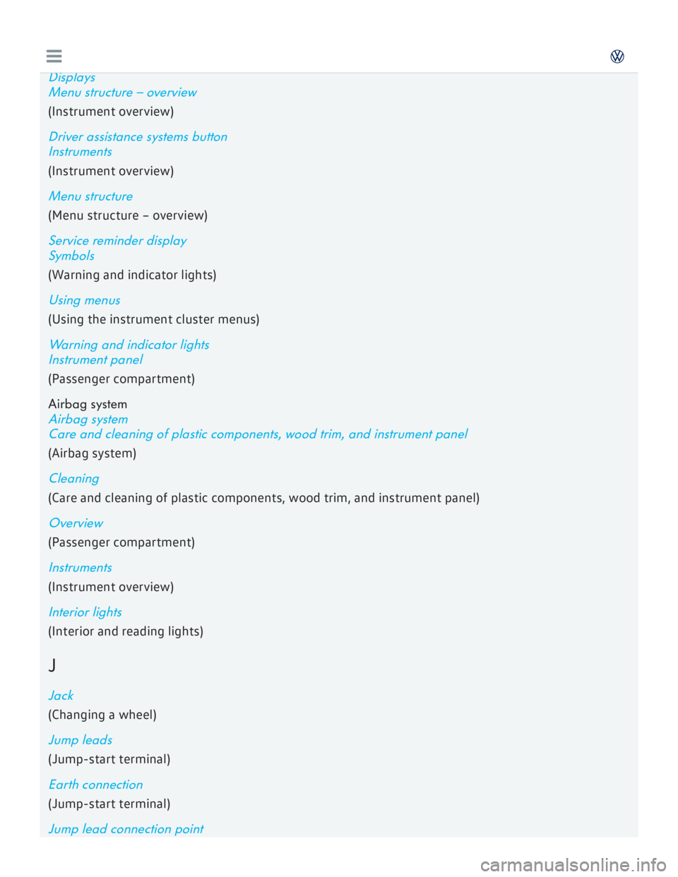 VOLKSWAGEN GOLF 2018  Owners Manual 