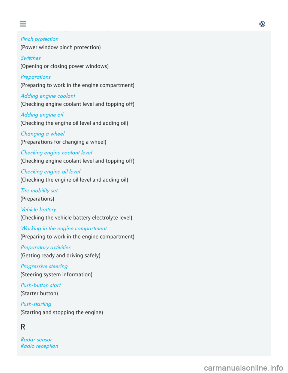 VOLKSWAGEN GOLF 2018  Owners Manual 