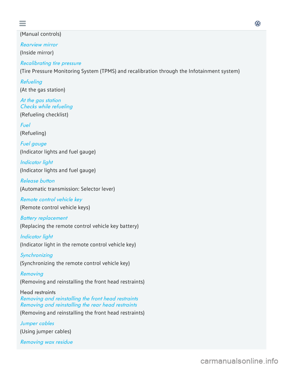 VOLKSWAGEN GOLF 2018  Owners Manual 