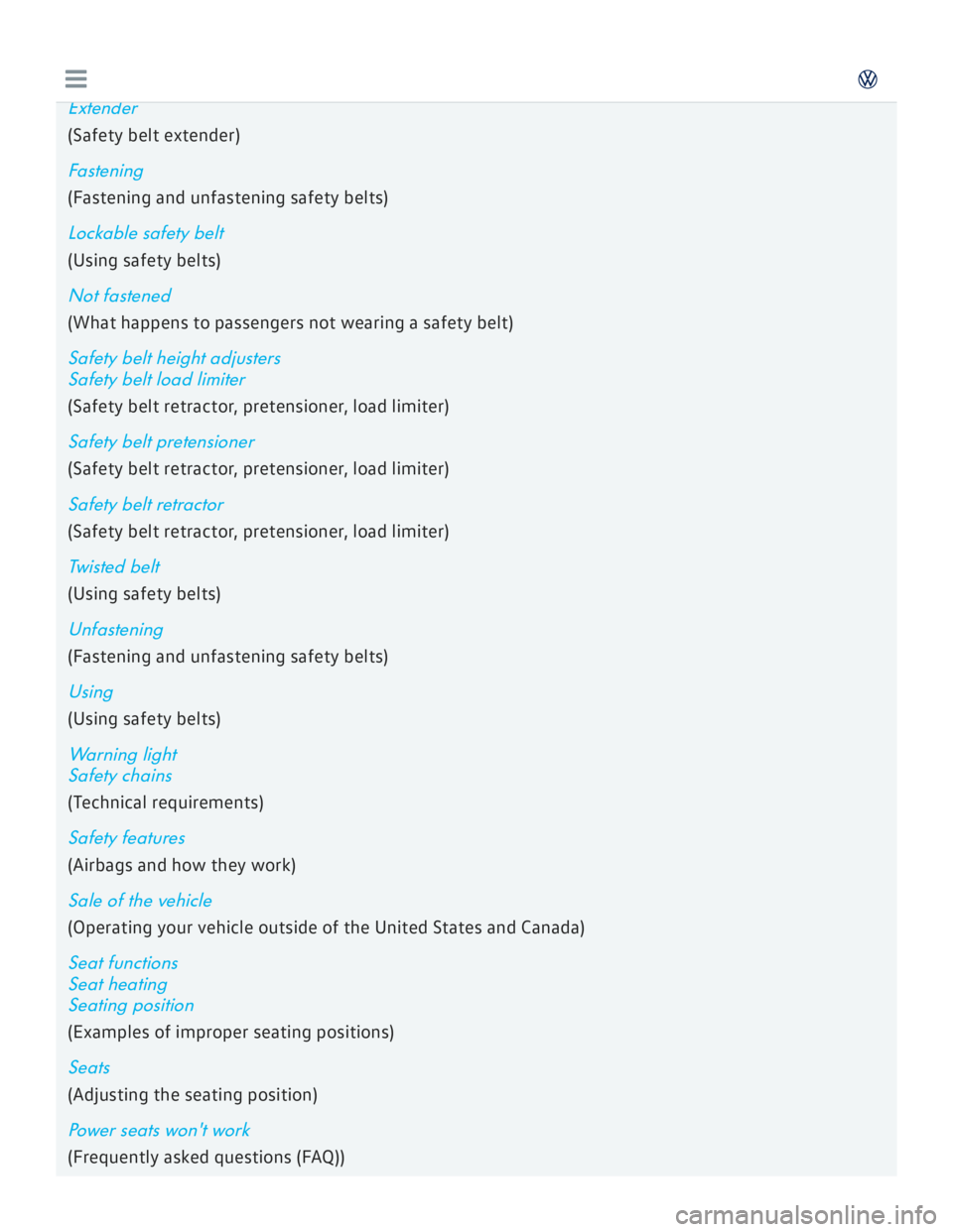 VOLKSWAGEN GOLF 2018  Owners Manual 