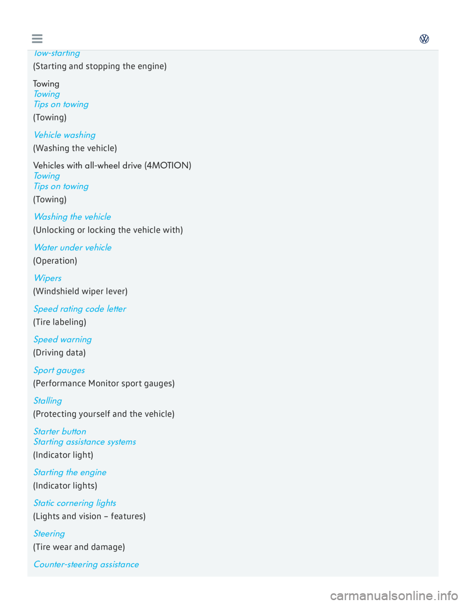VOLKSWAGEN GOLF 2018  Owners Manual 