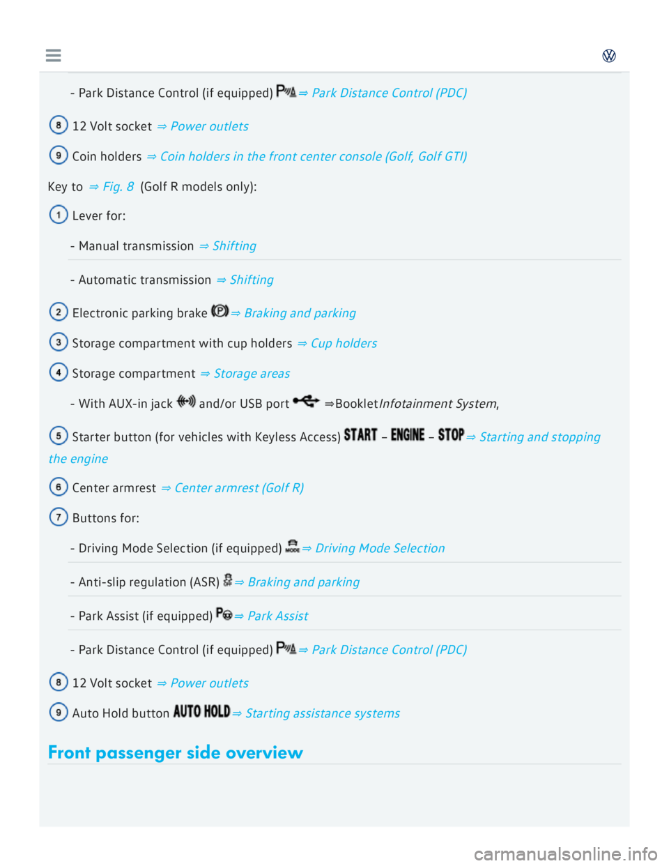 VOLKSWAGEN GOLF 2017  Owners Manual 