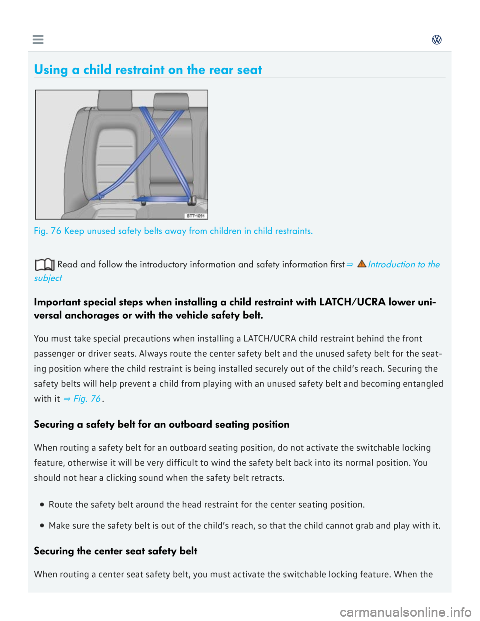 VOLKSWAGEN GOLF 2017  Owners Manual 