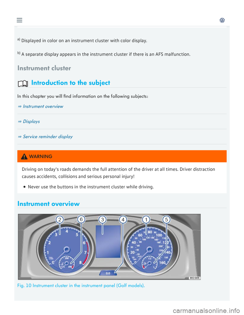 VOLKSWAGEN GOLF 2017  Owners Manual 