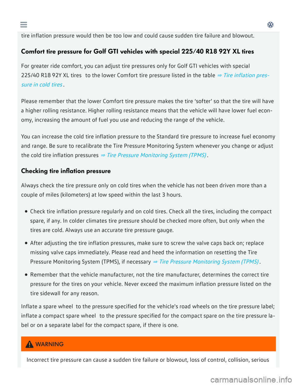 VOLKSWAGEN GOLF 2017  Owners Manual 