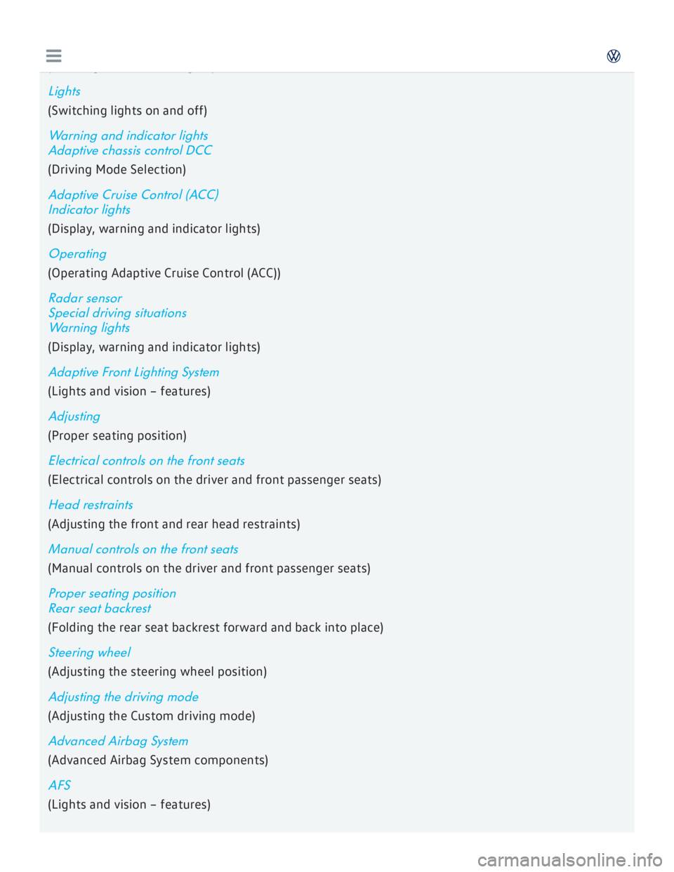 VOLKSWAGEN GOLF 2017  Owners Manual 