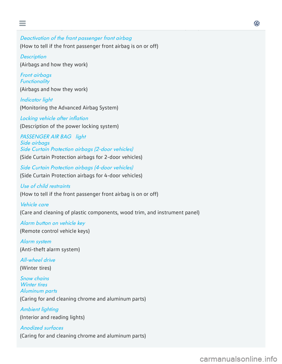 VOLKSWAGEN GOLF 2017  Owners Manual 