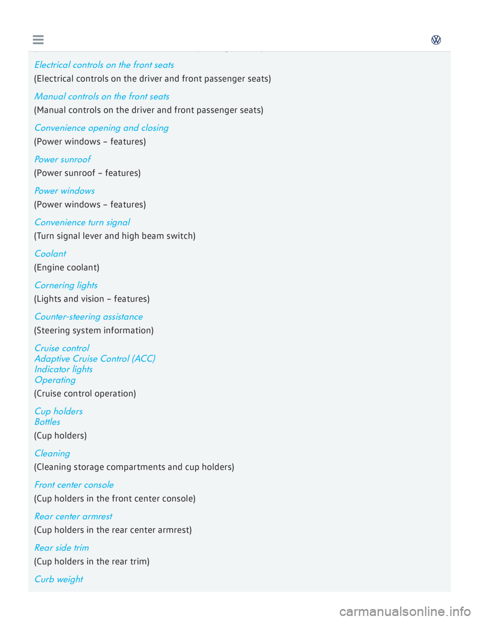 VOLKSWAGEN GOLF 2017  Owners Manual 