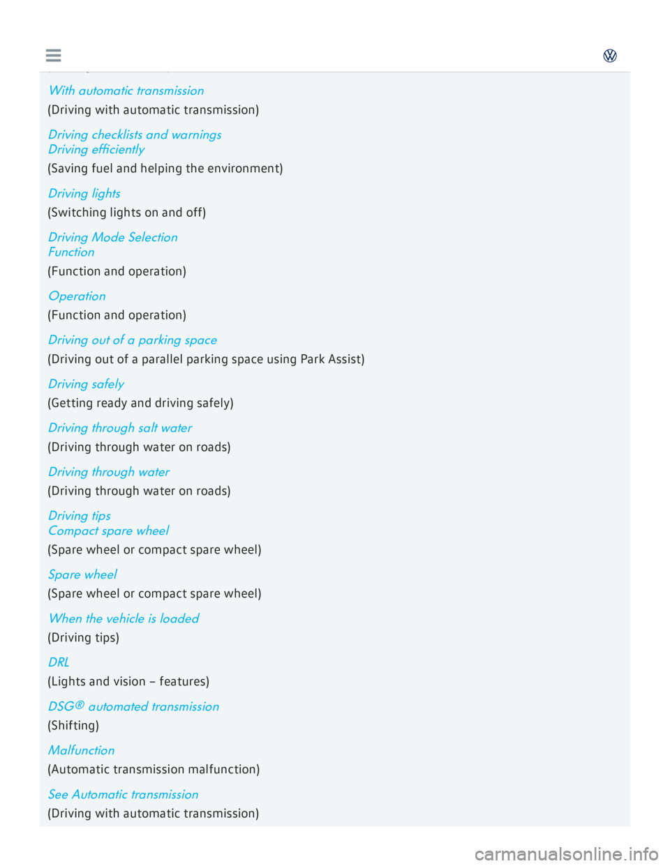 VOLKSWAGEN GOLF 2017  Owners Manual 
