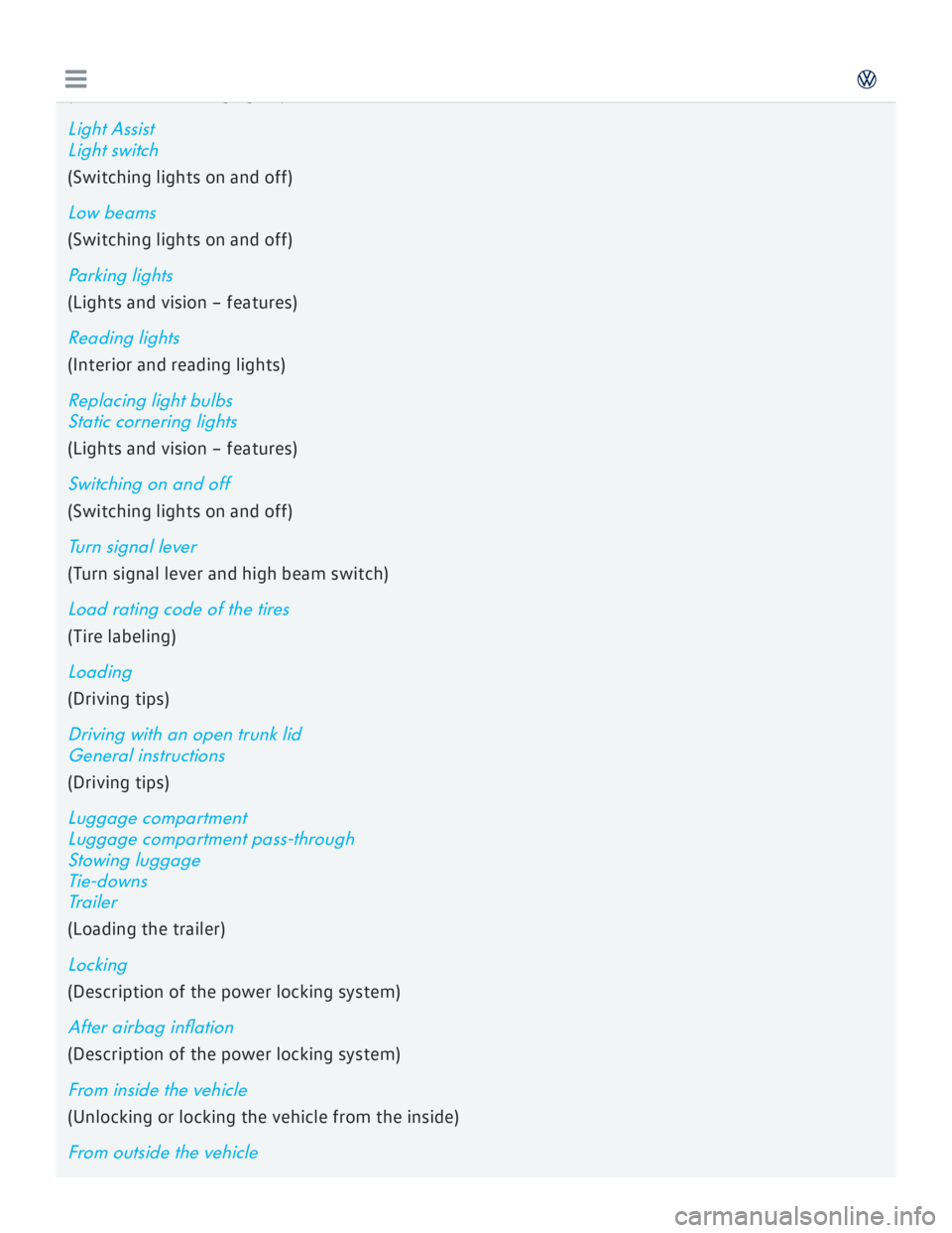 VOLKSWAGEN GOLF 2017  Owners Manual 