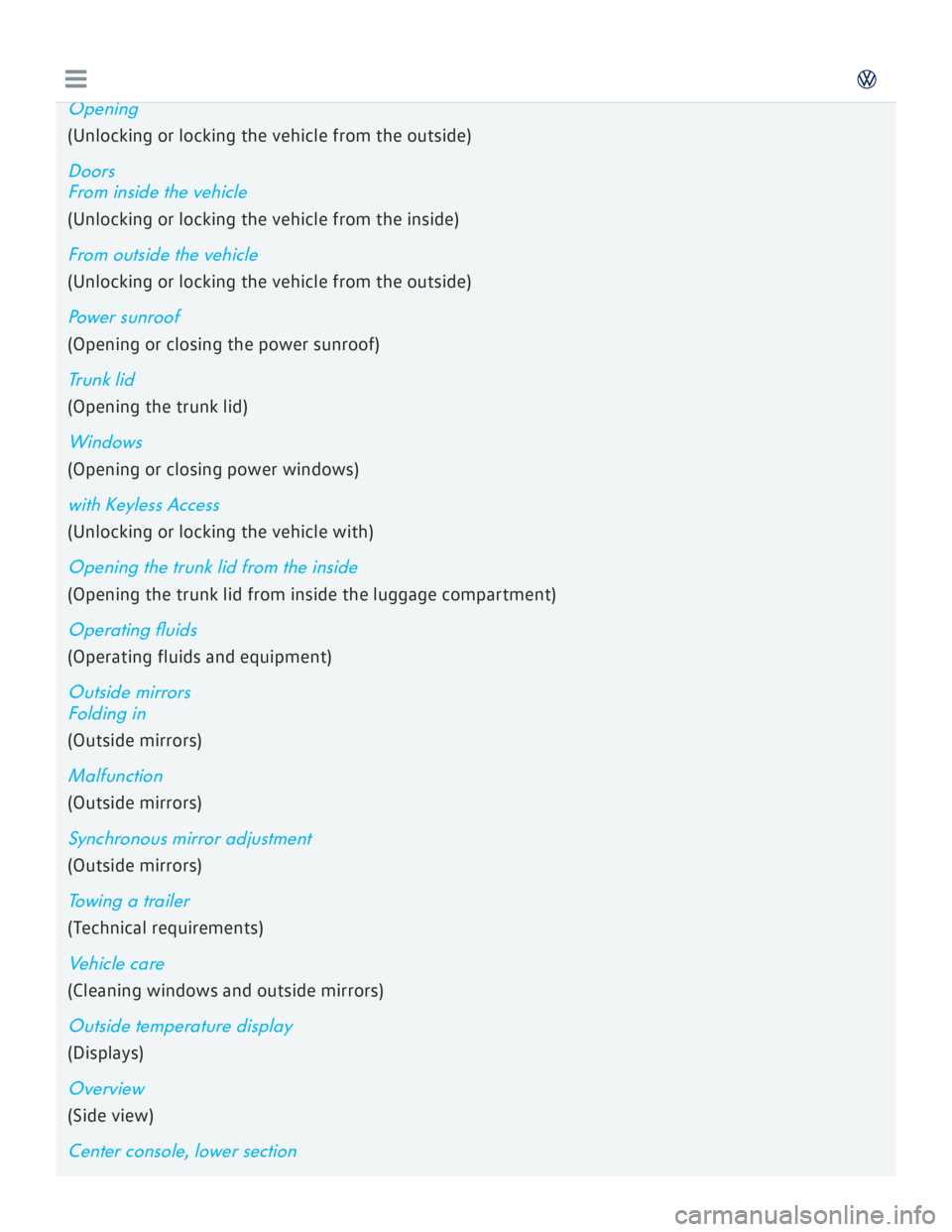 VOLKSWAGEN GOLF 2017  Owners Manual 