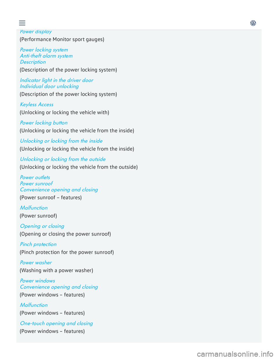 VOLKSWAGEN GOLF 2017  Owners Manual 