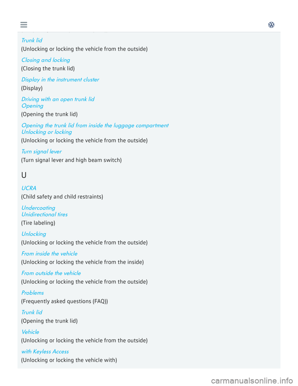 VOLKSWAGEN GOLF 2017  Owners Manual 