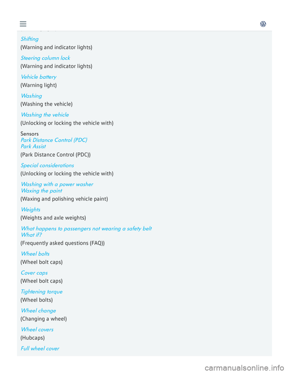 VOLKSWAGEN GOLF 2017  Owners Manual 