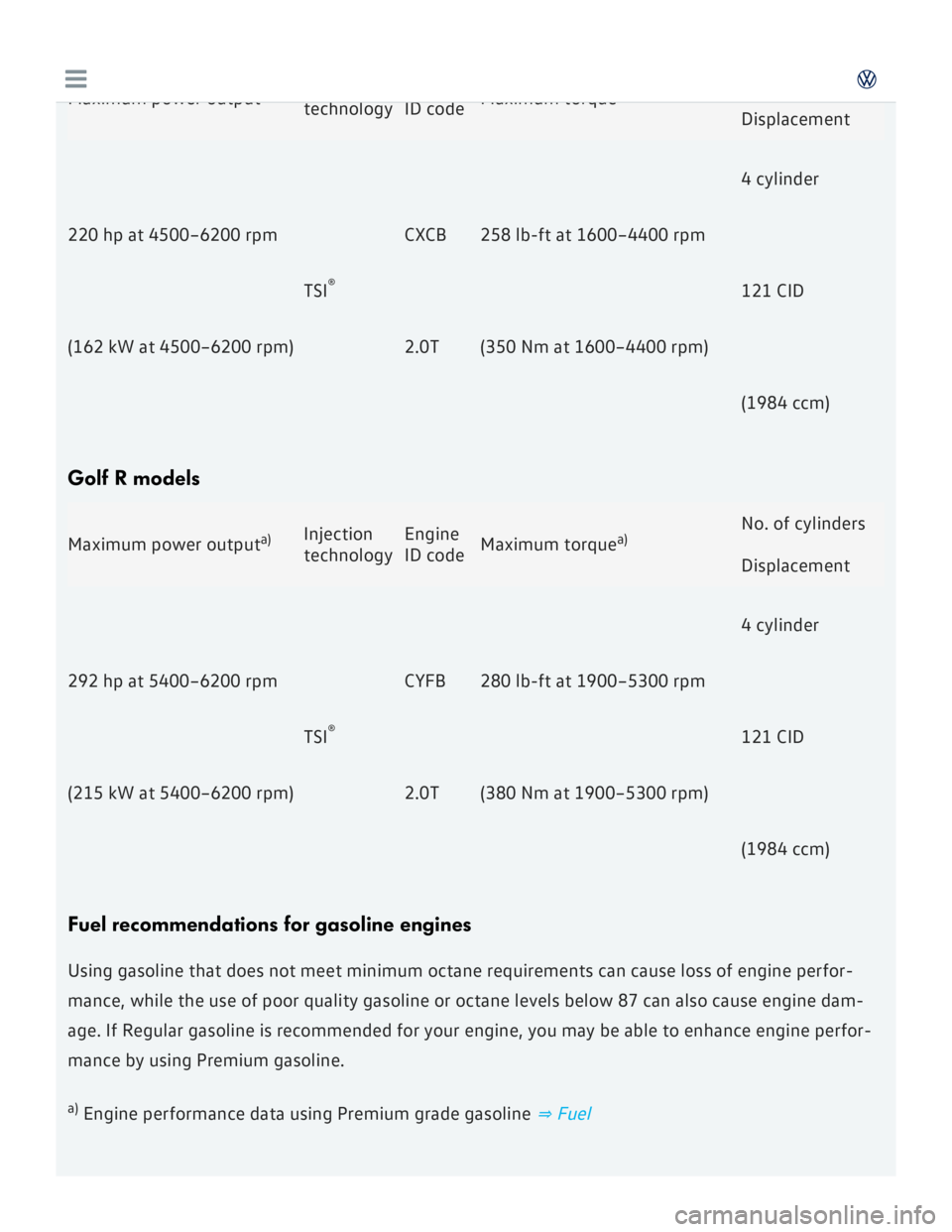 VOLKSWAGEN GOLF 2017  Owners Manual 