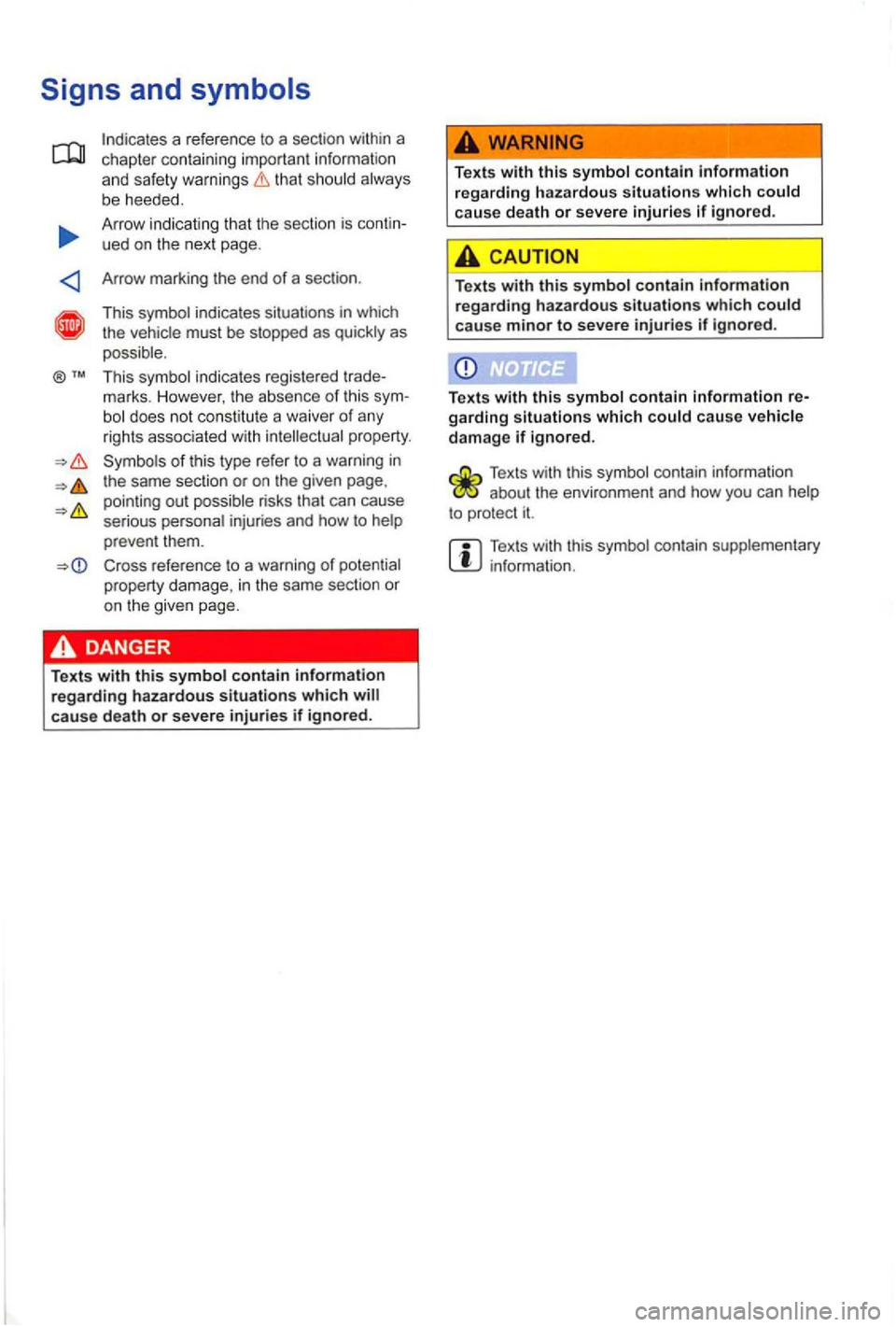 VOLKSWAGEN GOLF 2012 Owners Manual that should always
b e heeded.
A rrow indicating that the section is contin
ued on the next page .
Arrow marki
ng the end of a sec tio n .
This symb ol ind icates situa tions in w VOLKSWAGEN GOLF 2012 Owners Manual that should always
b e heeded.
A rrow indicating that the section is contin
ued on the next page .
Arrow marki
ng the end of a sec tio n .
This symb ol ind icates situa tions in w