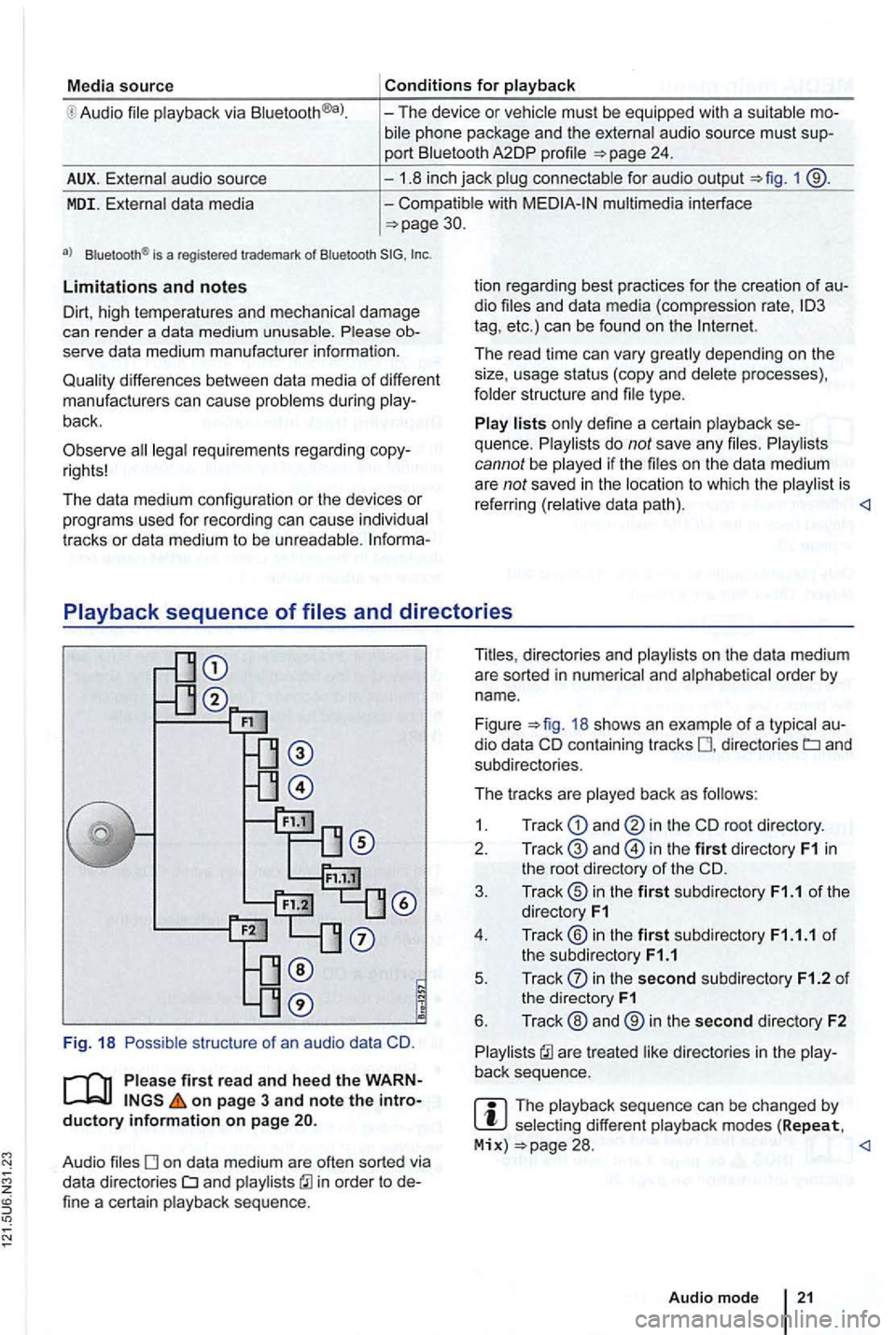 VOLKSWAGEN GOLF 2012 Owners Manual Media source Conditions for playback
Audio file playback via Bluetooth®a)_ - The device or vehicle must be equipped with a suitable mo
profile
connectable for audio output 1
MDI. Exte VOLKSWAGEN GOLF 2012 Owners Manual Media source Conditions for playback
Audio file playback via Bluetooth®a)_ - The device or vehicle must be equipped with a suitable mo
profile
connectable for audio output 1
MDI. Exte
