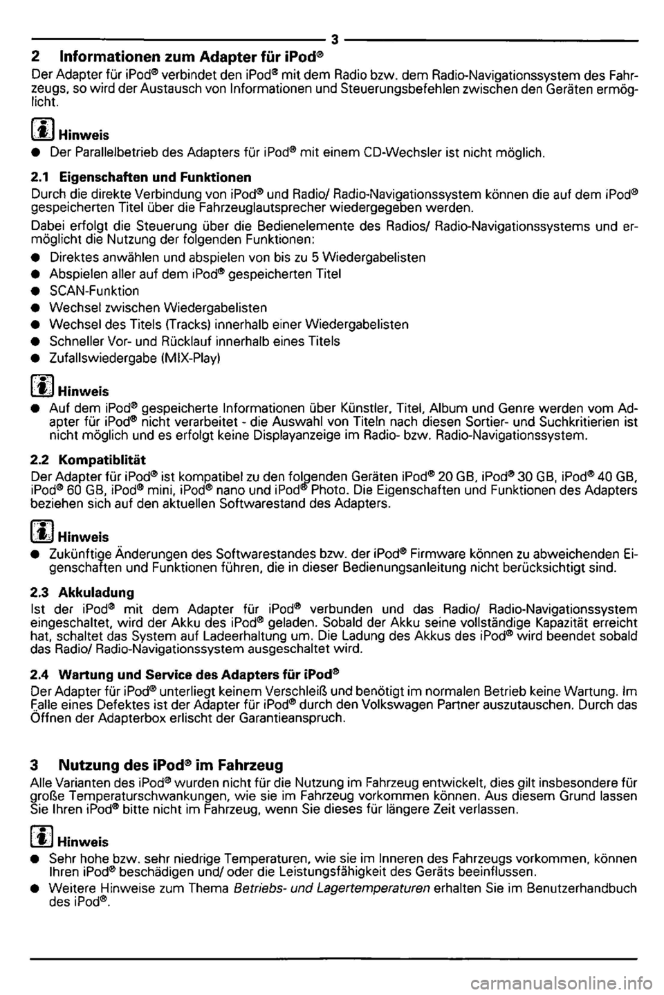 VOLKSWAGEN GOLF 2006  Owners Manual 