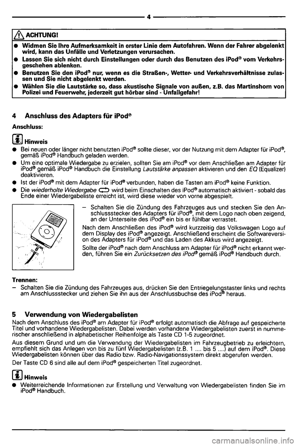VOLKSWAGEN GOLF 2006  Owners Manual 