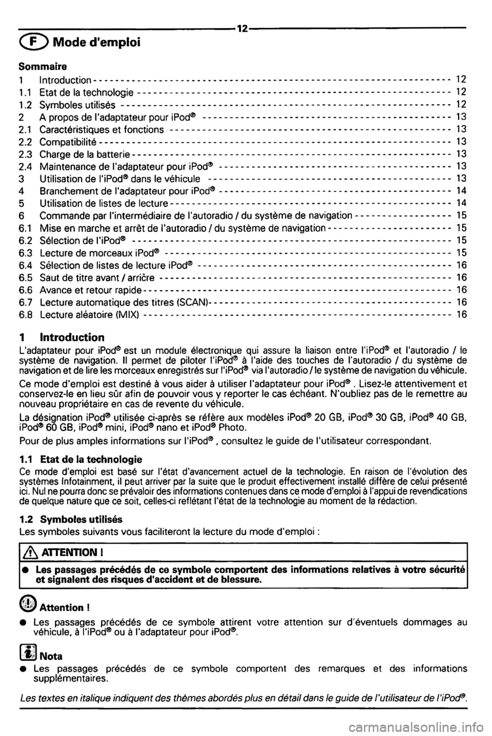 VOLKSWAGEN GOLF 2006  Owners Manual --------------------------------12--------------------------------
-----
- - - -
-- - -
-- --- - - - - - 