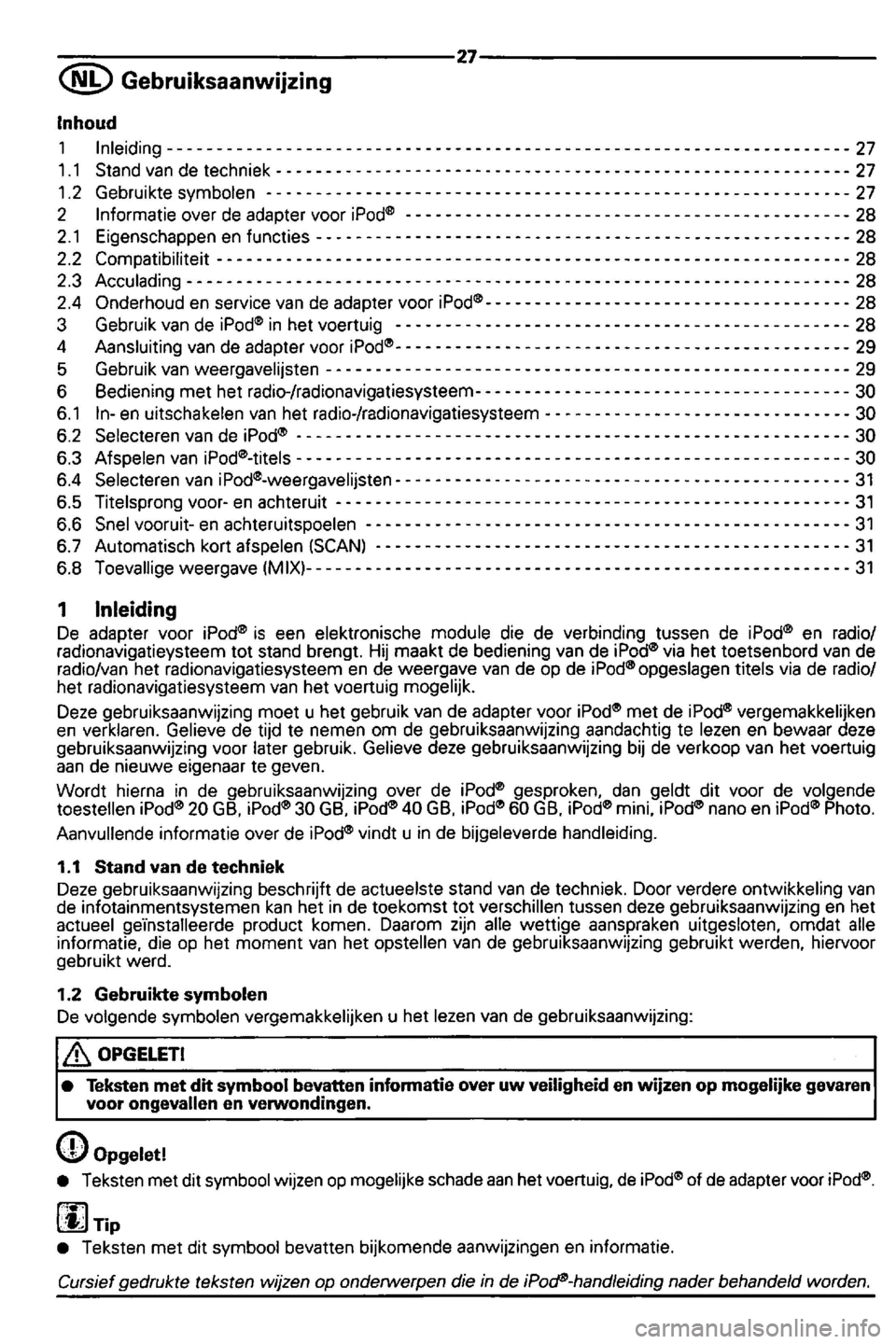 VOLKSWAGEN GOLF 2006  Owners Manual 