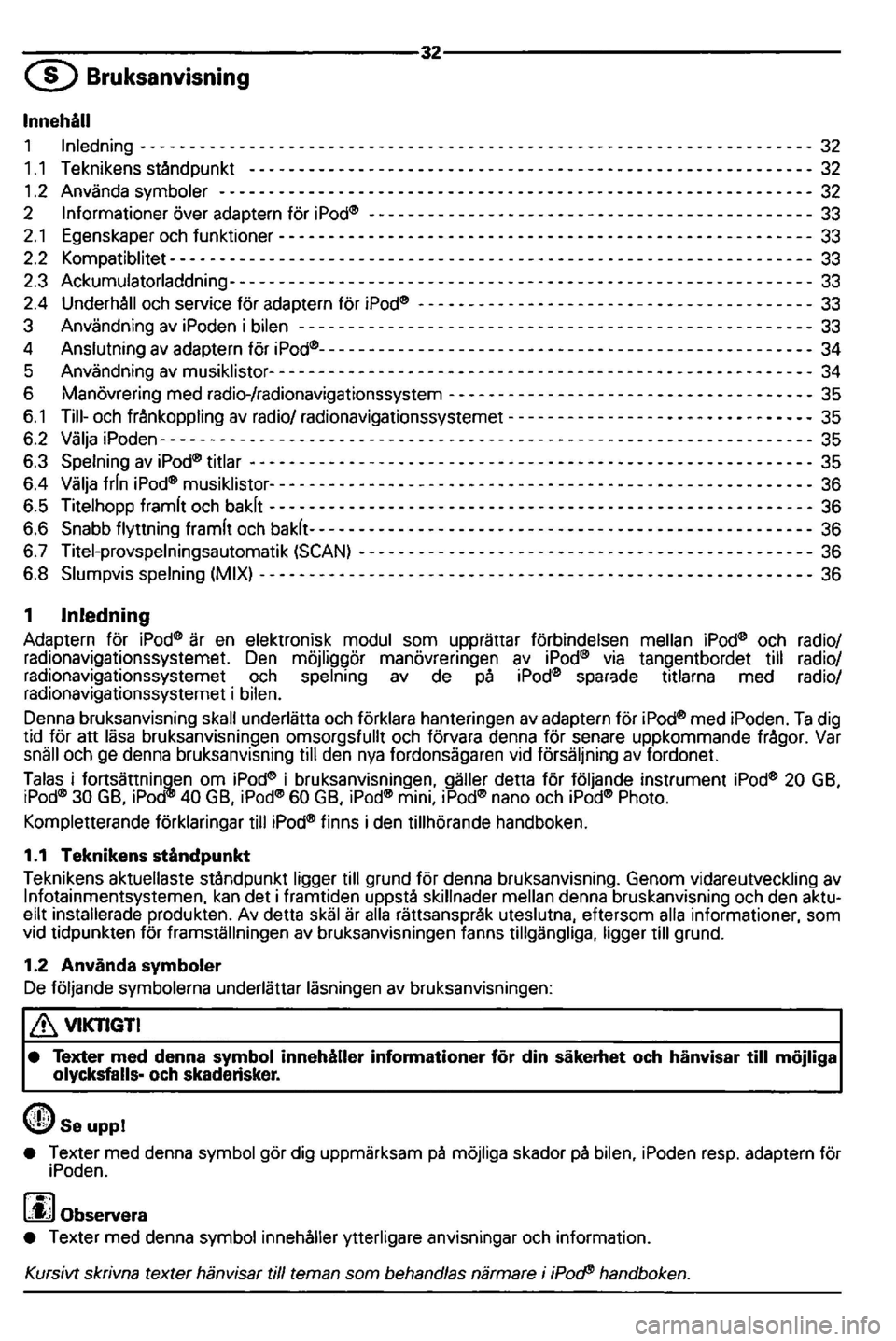 VOLKSWAGEN GOLF 2006  Owners Manual 