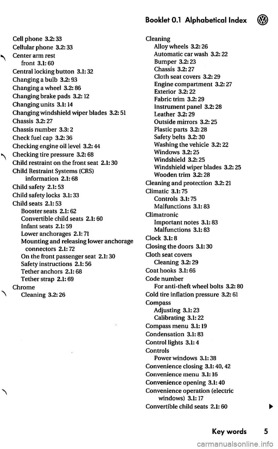 VOLKSWAGEN GOLF 2006  Owners Manual 
