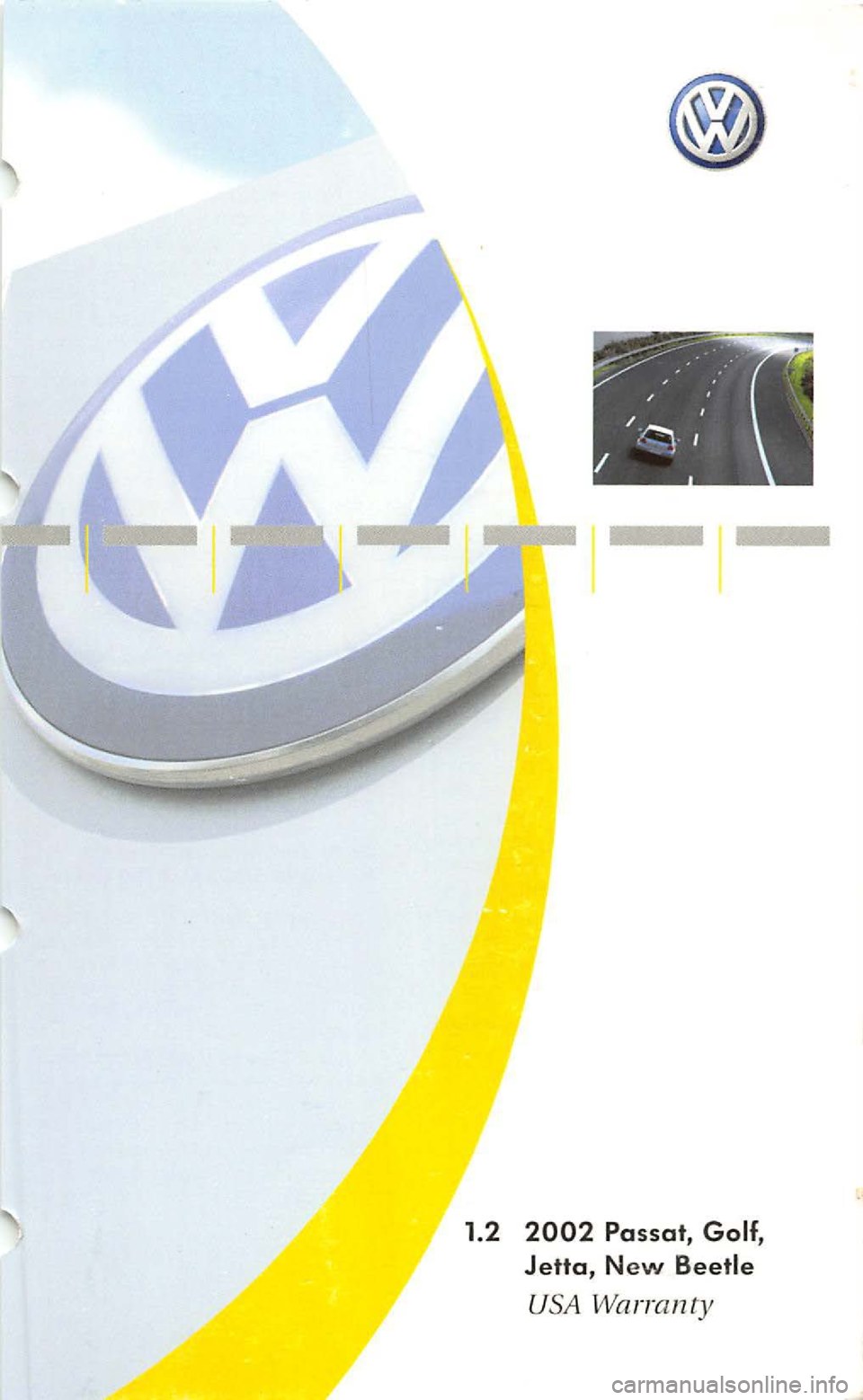 VOLKSWAGEN GOLF 2003  Owners Manual 1.2  