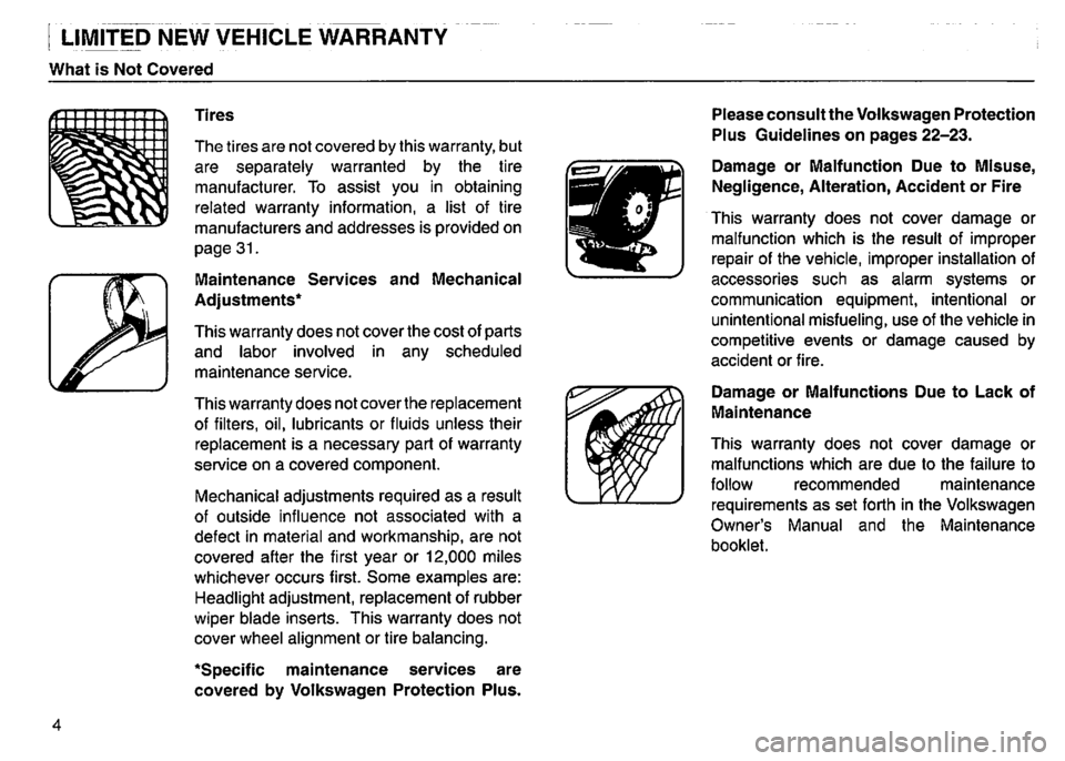 VOLKSWAGEN GOLF 1995  Owners Manual 