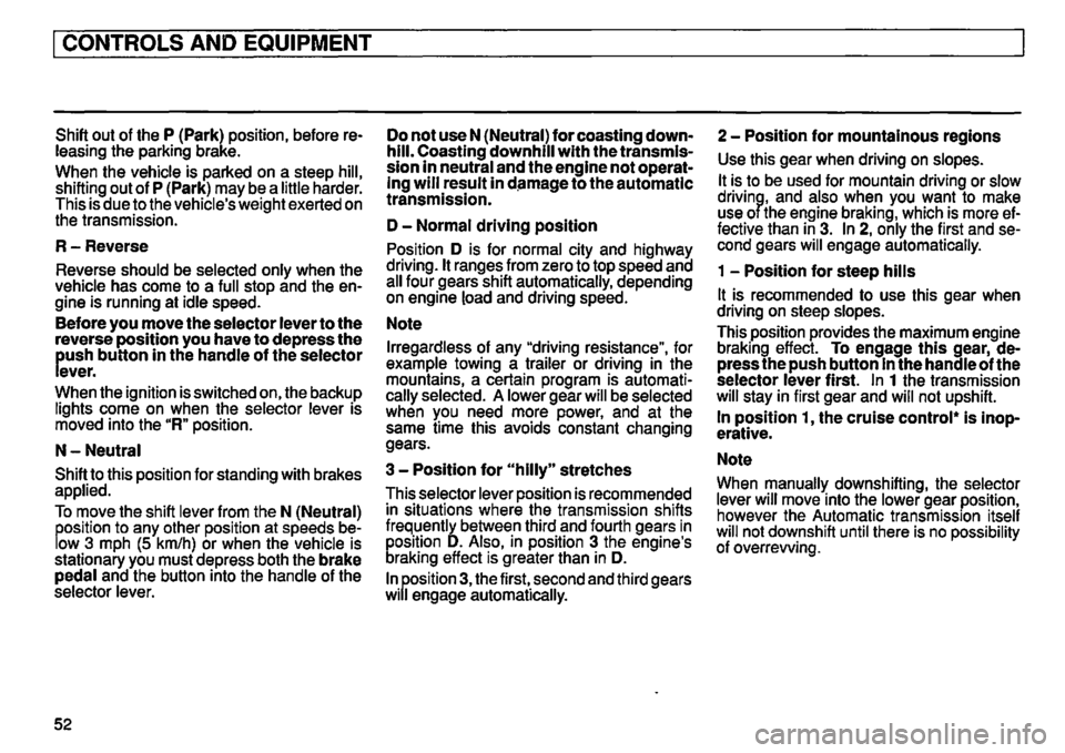 VOLKSWAGEN GOLF 1995  Owners Manual 