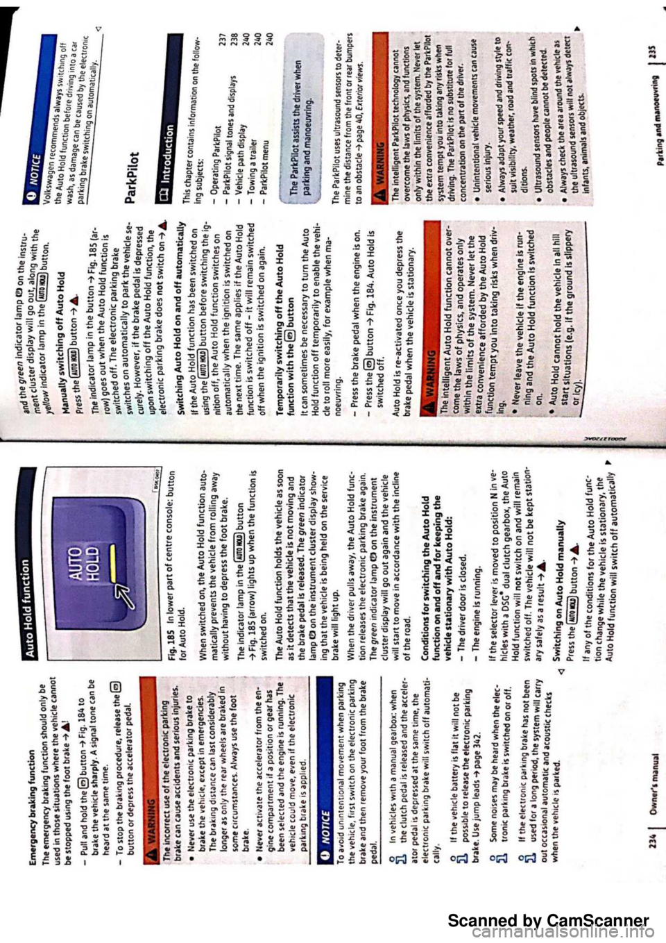 VOLKSWAGEN PASSAT  B8 2016  Owners Manual Scanned by CamScanner 
