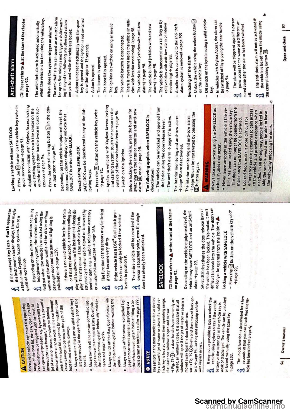 VOLKSWAGEN PASSAT  B8 2016  Owners Manual Scanned by CamScanner 