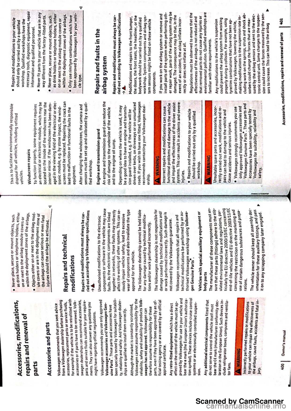 VOLKSWAGEN PASSAT 2021  Owners Manual Scanned by CamScanner 