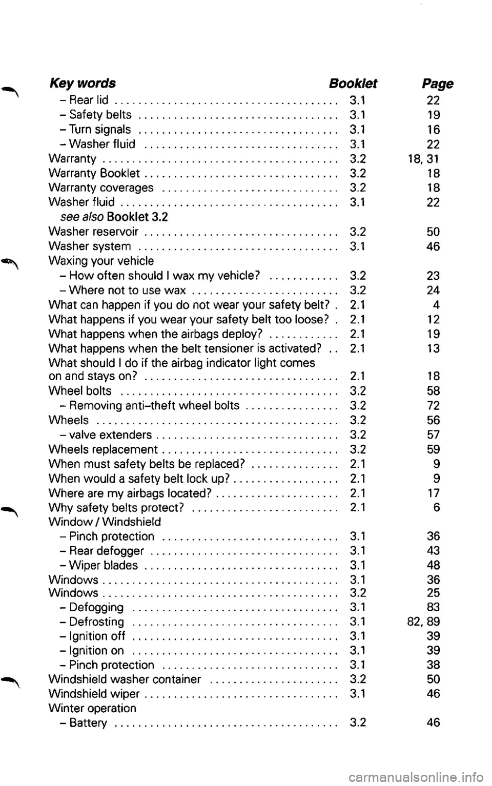 VOLKSWAGEN PASSAT 2003  Owners Manual 