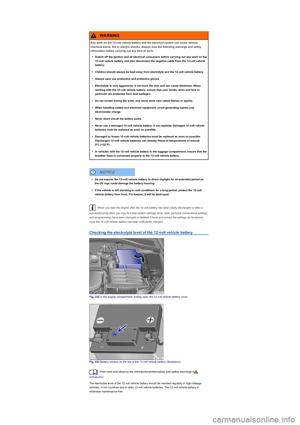 VOLKSWAGEN TIGUAN WOLFSBURG 2017  Owners Manual When you start the engine after the 12-volt battery has been totally discharged or after a 
successful jump start, you may find that system settings (time, date, personal convenience settings 
and pro
