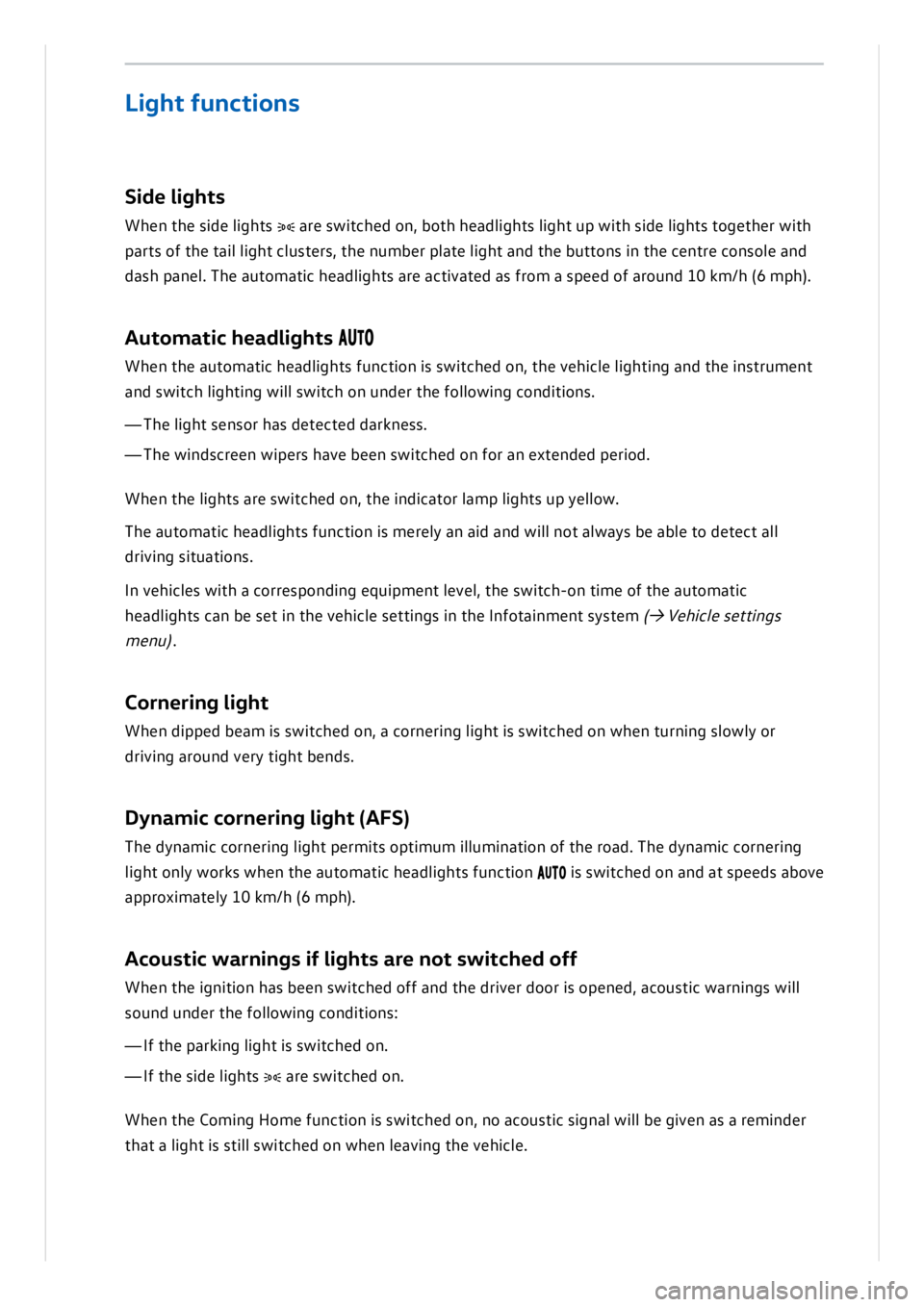 VOLKSWAGEN ID.3 2022  Owners Manual 