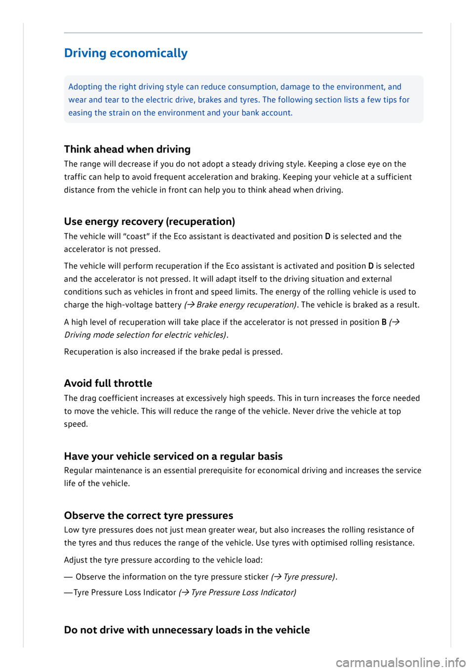 VOLKSWAGEN ID.3 2022  Owners Manual 