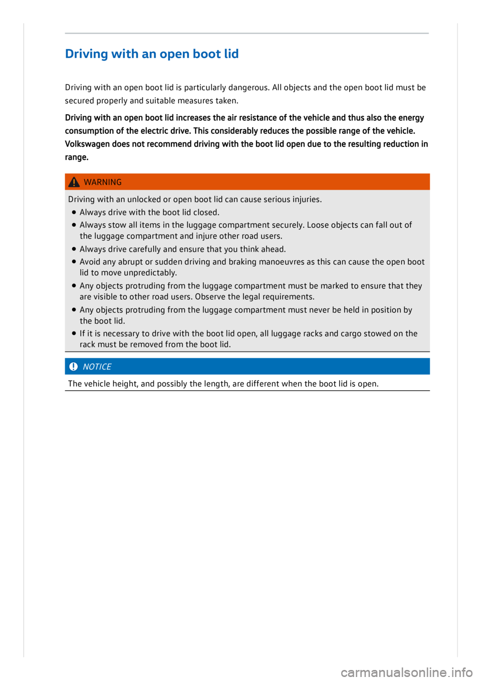 VOLKSWAGEN ID.3 2022  Owners Manual 