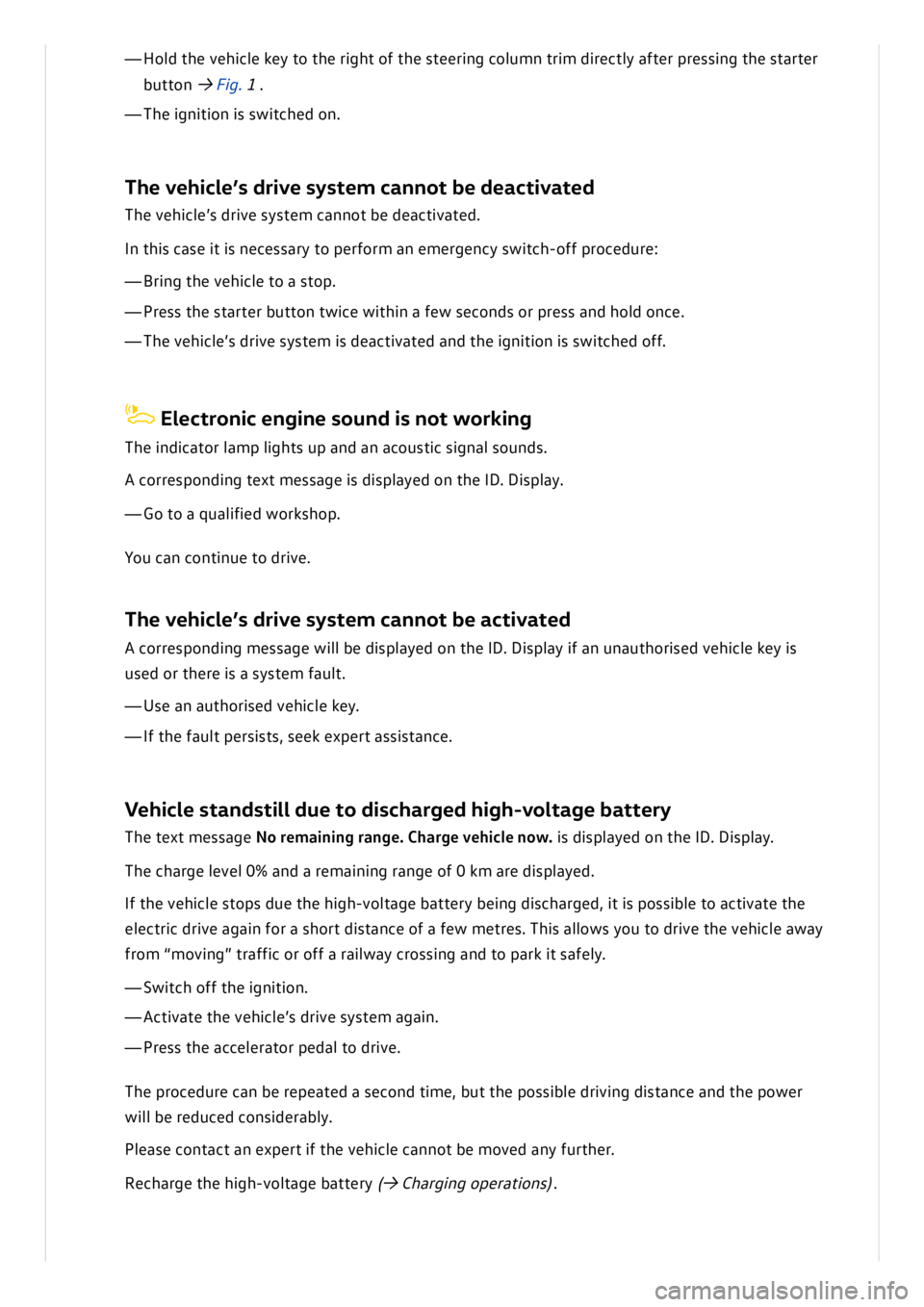 VOLKSWAGEN ID.3 2022  Owners Manual 