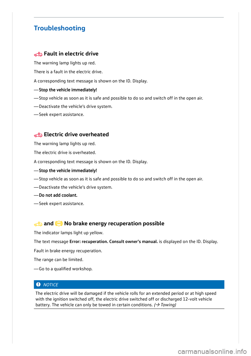 VOLKSWAGEN ID.3 2022  Owners Manual 