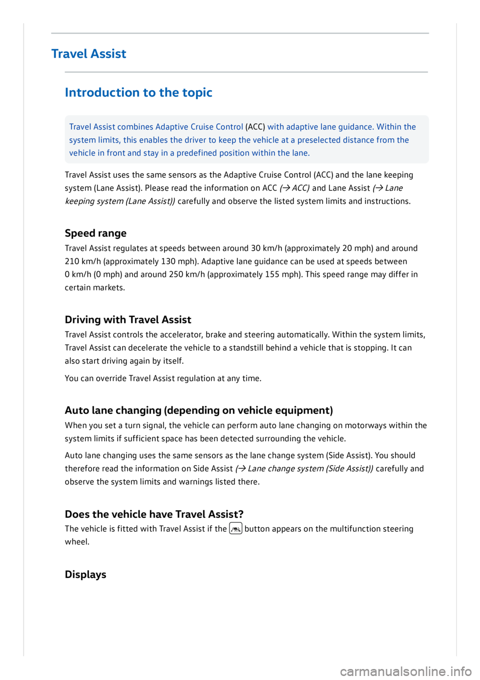 VOLKSWAGEN ID.3 2022  Owners Manual 