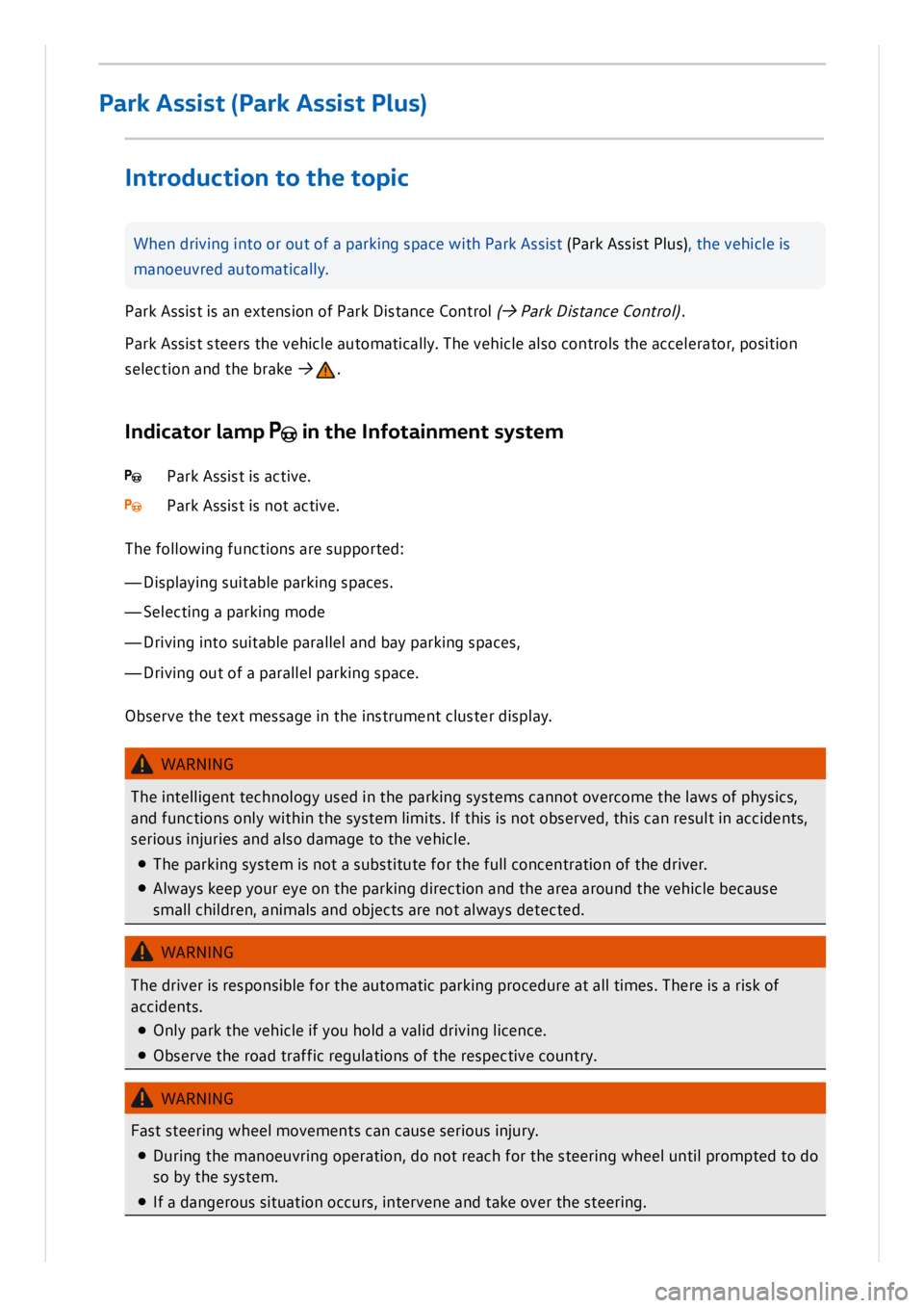 VOLKSWAGEN ID.3 2022  Owners Manual 