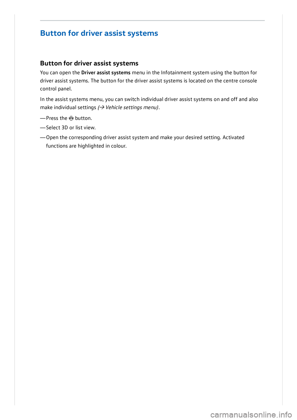 VOLKSWAGEN ID.3 2022  Owners Manual 