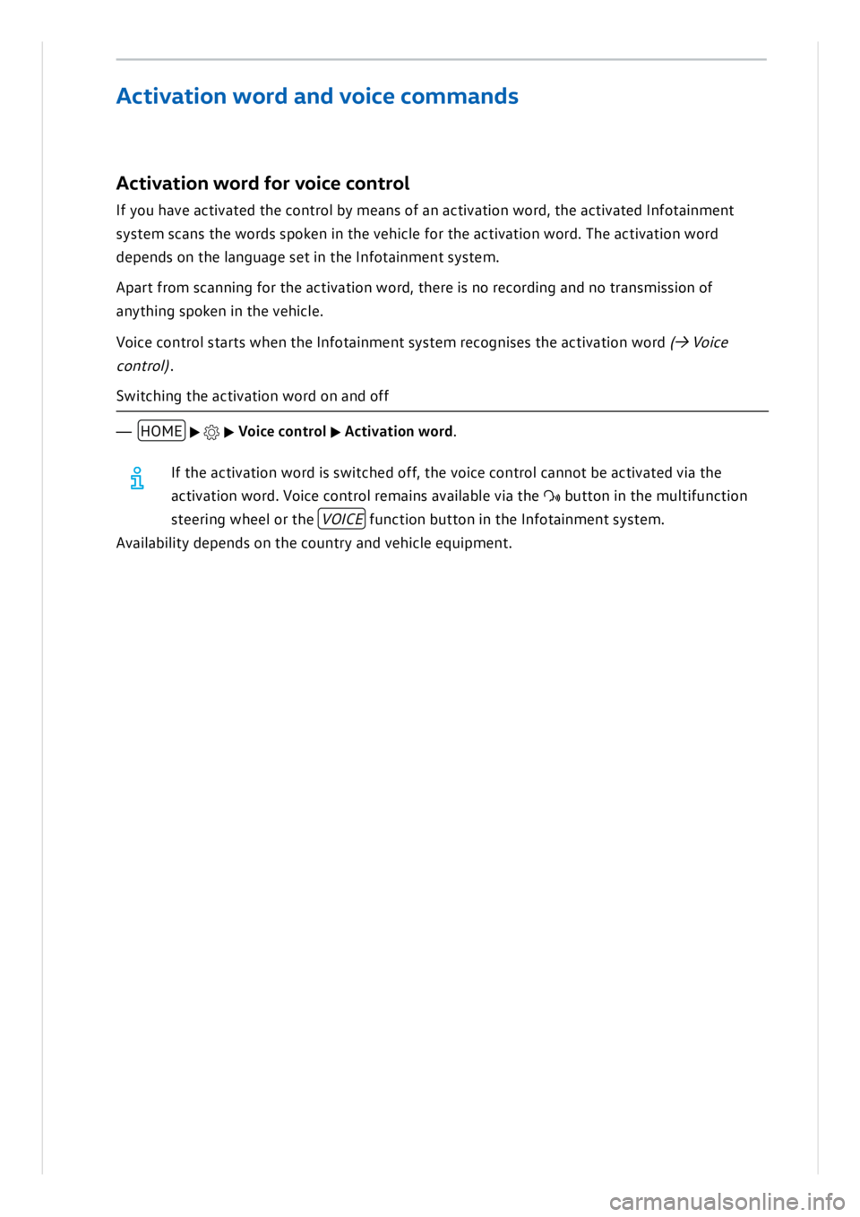 VOLKSWAGEN ID.3 2022  Owners Manual 