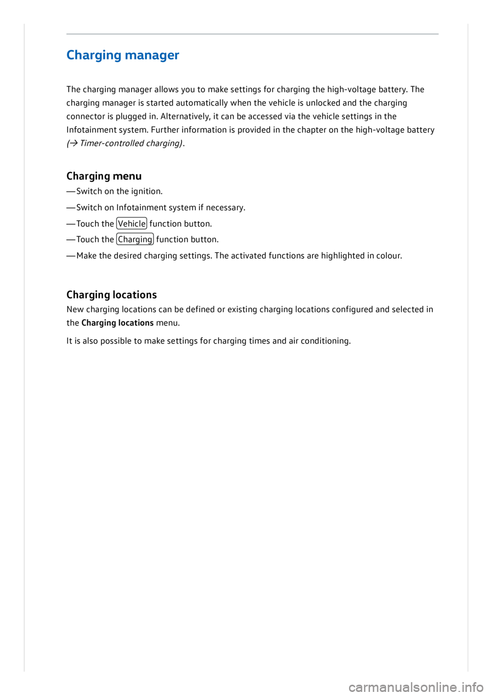VOLKSWAGEN ID.3 2022  Owners Manual 