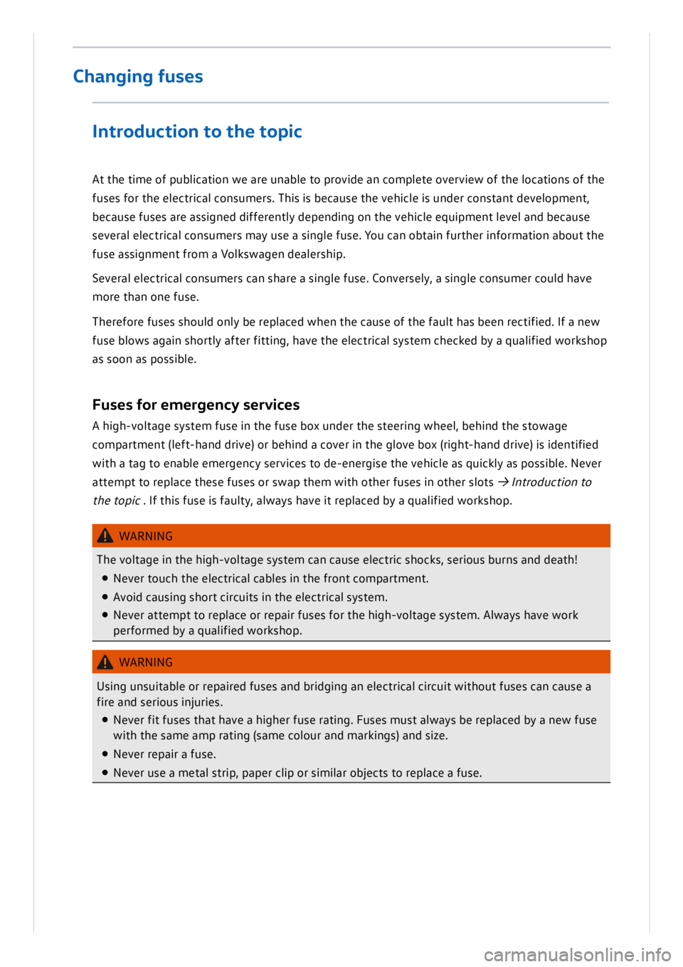 VOLKSWAGEN ID.3 2022  Owners Manual 